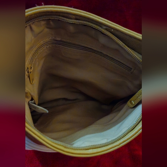 Tignanello Leather Blush Pink and Tan Crossbody Bag - Picture 7 of 9